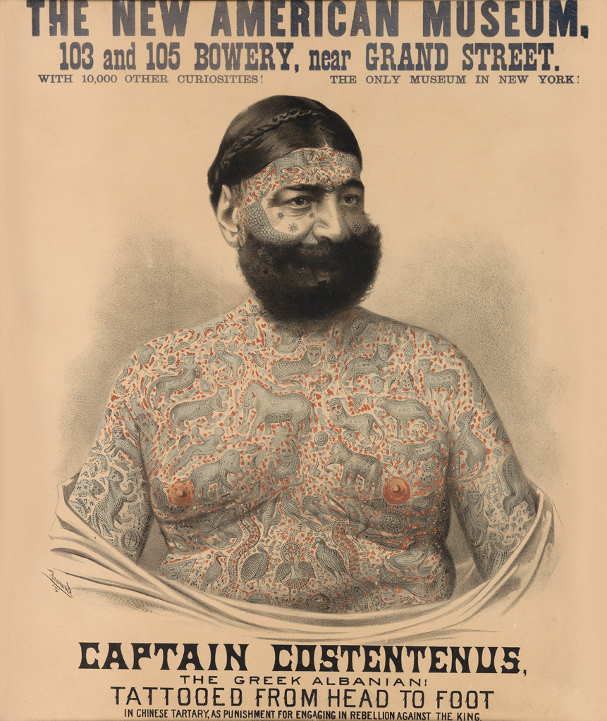 DESIGNER UNKNOWN. CAPTAIN COSTENTENUS. 1876. 25x21 inches, 64x54 cm. H.A. Thomas & Co. Litho, New York.